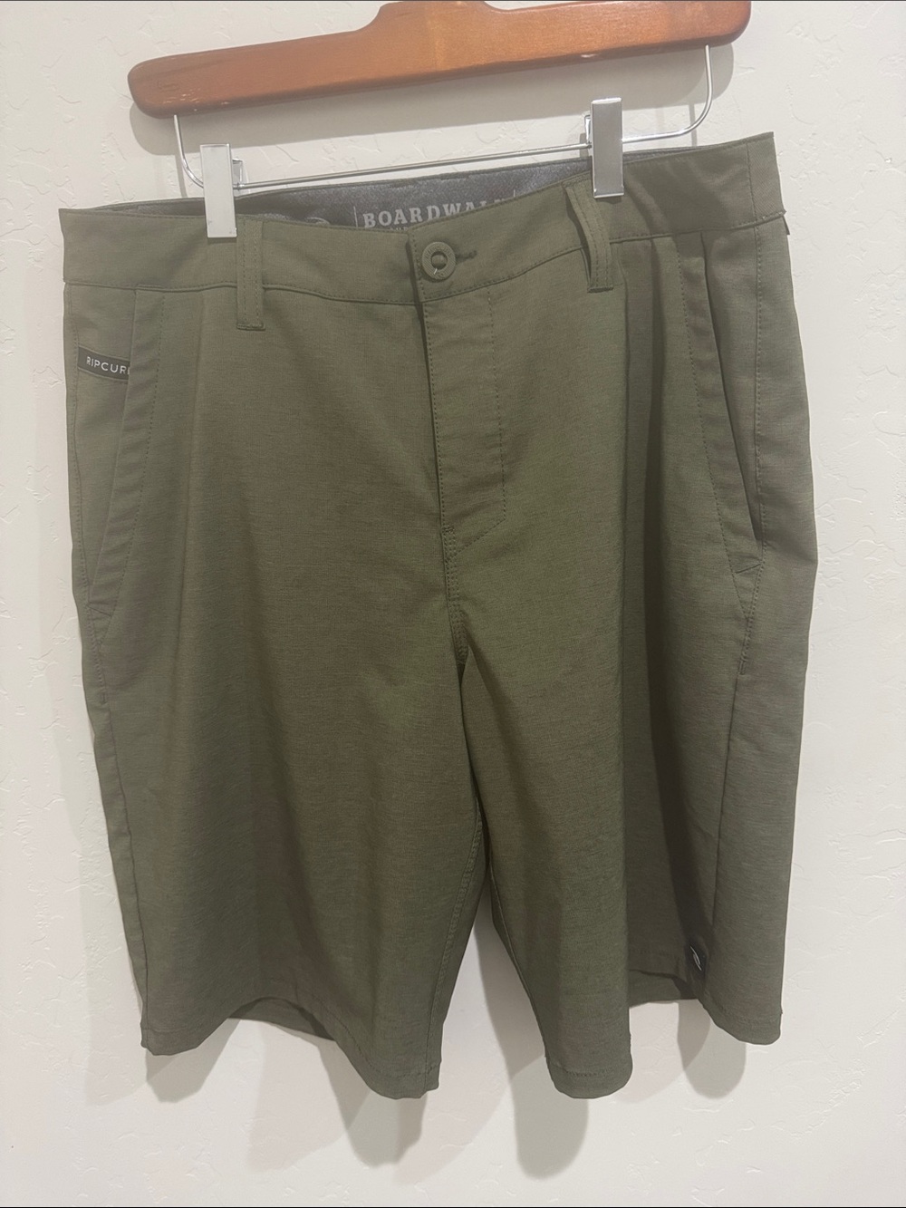 Rip Curl Men's Olive Green Flat Front Shorts
